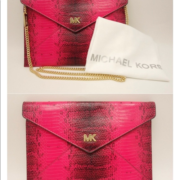 Michael Kors Barbara Medium Ultra Pink Clutch - Picture 4 of 4